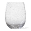 bubble glass stemless wine glass